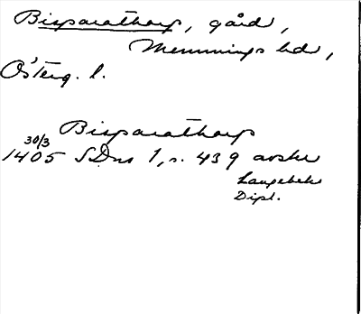 Bild på arkivkortet för arkivposten Bisparathorp