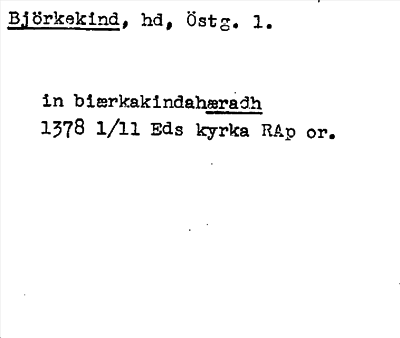 Bild på arkivkortet för arkivposten Björkekind