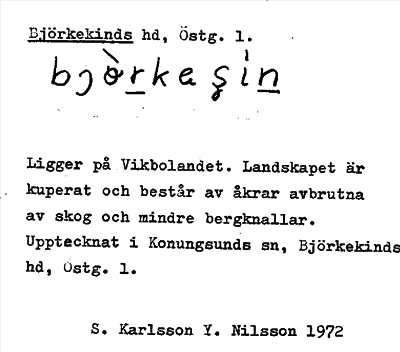 Bild på arkivkortet för arkivposten Björkekinds