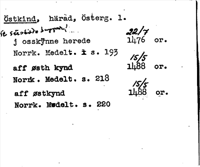 Bild på arkivkortet för arkivposten Östkind