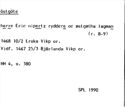 Bild på arkivkortet för arkivposten östgöte