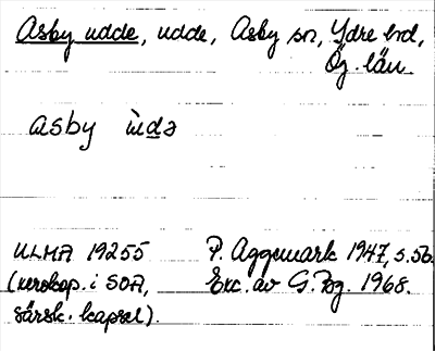 Bild på arkivkortet för arkivposten Asby udde