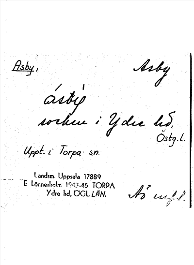 Bild på arkivkortet för arkivposten Asby