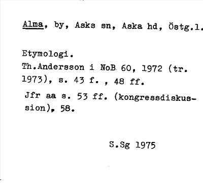 Bild på arkivkortet för arkivposten Alma