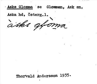 Bild på arkivkortet för arkivposten Asks Glomma, se Glomman