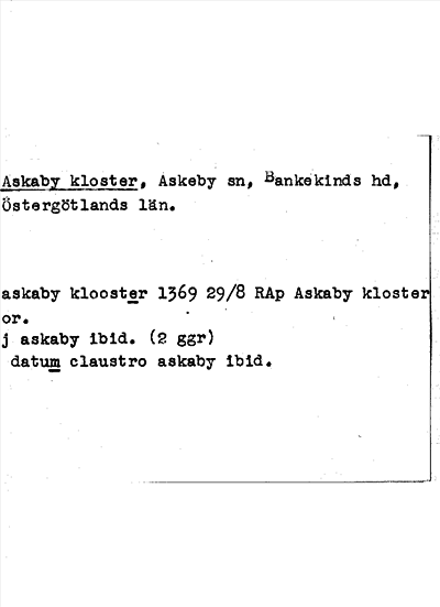 Bild på arkivkortet för arkivposten Askaby kolster