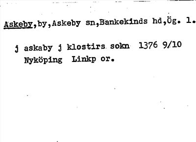 Bild på arkivkortet för arkivposten Askeby