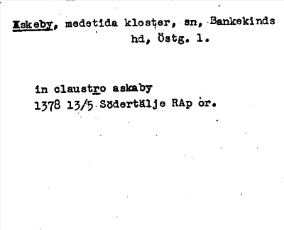 Bild på arkivkortet för arkivposten Askeby