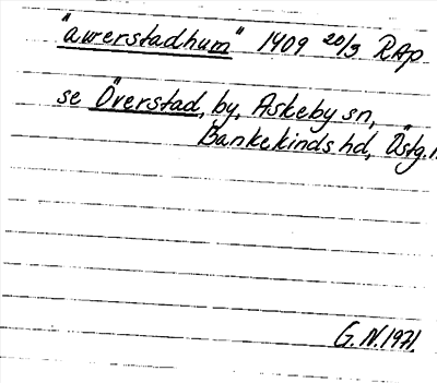 Bild på arkivkortet för arkivposten »Awerstadhum», se Överstad