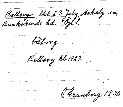 Bild på arkivkortet för arkivposten Bellevy