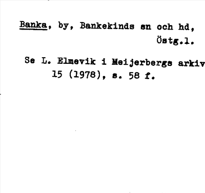 Bild på arkivkortet för arkivposten Banka