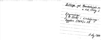 Bild på arkivkortet för arkivposten Billinge