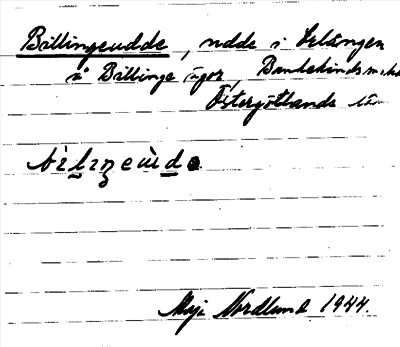 Bild på arkivkortet för arkivposten Billingeudde