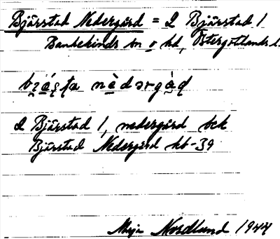 Bild på arkivkortet för arkivposten Bjärstad Nedergård