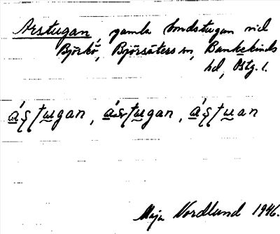 Bild på arkivkortet för arkivposten Arstugan