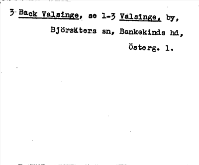 Bild på arkivkortet för arkivposten Back Valsinge