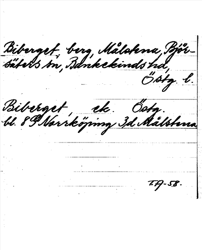 Bild på arkivkortet för arkivposten Biberget