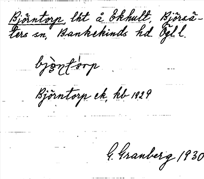 Bild på arkivkortet för arkivposten Björntorp