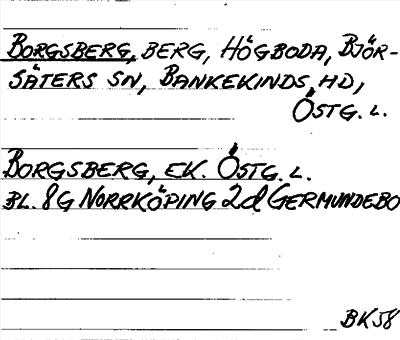 Bild på arkivkortet för arkivposten Borgsberg