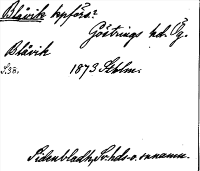 Bild på arkivkortet för arkivposten Blåvik