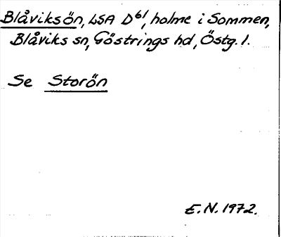 Bild på arkivkortet för arkivposten Blåviksön, Se Storön