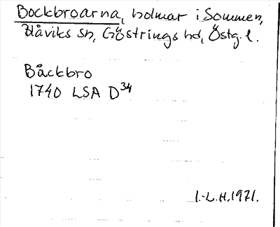 Bild på arkivkortet för arkivposten Bockbroarna