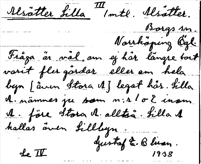 Bild på arkivkortet för arkivposten Alsätter Lilla
