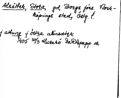 Bild på arkivkortet för arkivposten Alsätter, Stora
