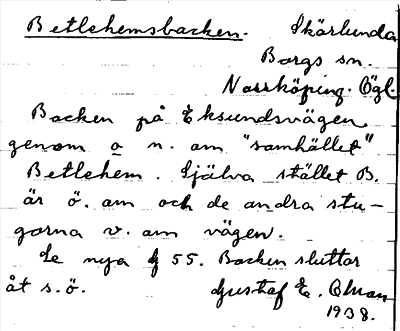 Bild på arkivkortet för arkivposten Betlehemsbacken