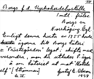 Bild på arkivkortet för arkivposten Borgs f.d. Kyrkoherdeboställe