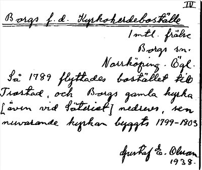 Bild på arkivkortet för arkivposten Borgs f.d. Kyrkoherdeboställe