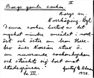 Bild på arkivkortet för arkivposten Borgs gamla socken