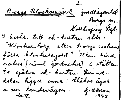 Bild på arkivkortet för arkivposten Borgs Klockaregård