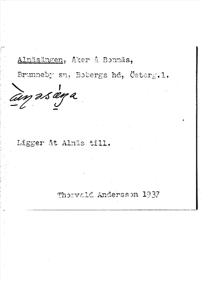 Bild på arkivkortet för arkivposten Alnäsängen