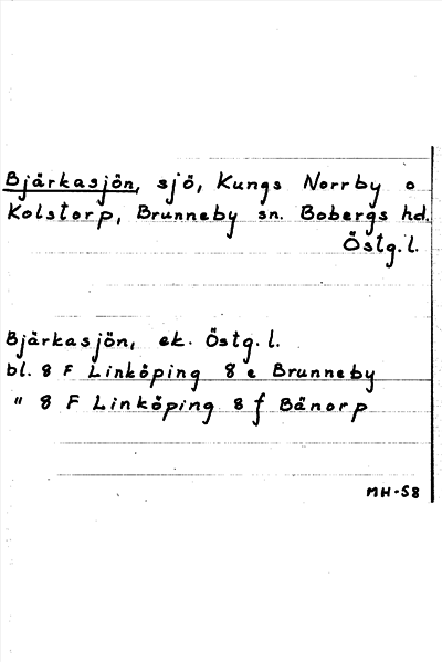 Bild på arkivkortet för arkivposten Bjärkasjön