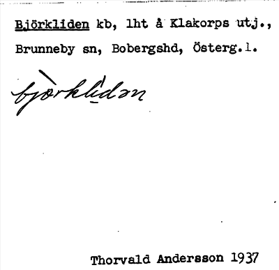 Bild på arkivkortet för arkivposten Björkliden