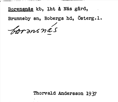 Bild på arkivkortet för arkivposten Borensnäs