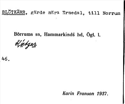 Bild på arkivkortet för arkivposten Blötkärr