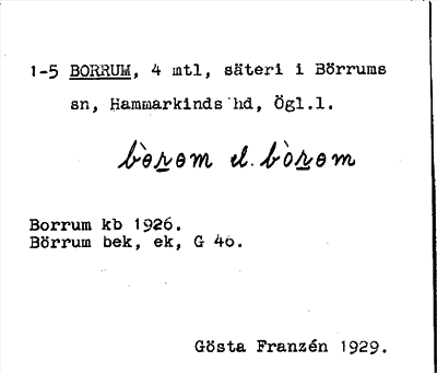 Bild på arkivkortet för arkivposten Borrum
