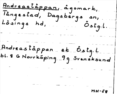 Bild på arkivkortet för arkivposten Andreastäppan