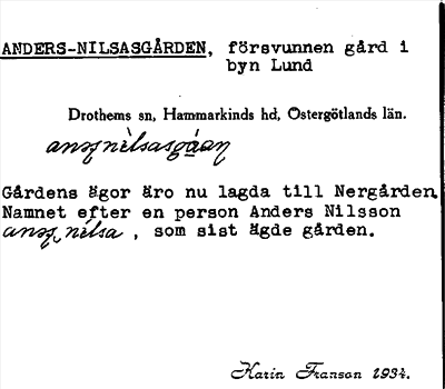 Bild på arkivkortet för arkivposten Anders-Nilsasgården