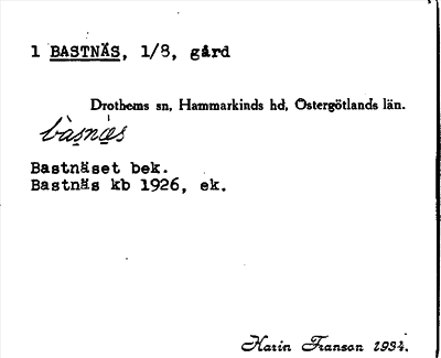 Bild på arkivkortet för arkivposten Bastnäs