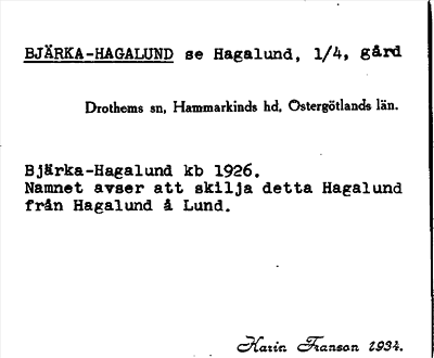 Bild på arkivkortet för arkivposten Bjärka- Haglund