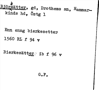 Bild på arkivkortet för arkivposten Björksätter