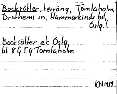 Bild på arkivkortet för arkivposten Bocksätter