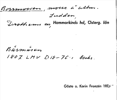 Bild på arkivkortet för arkivposten Borrmossen