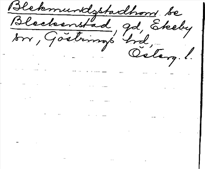 Bild på arkivkortet för arkivposten Blekmundzstadhom, se Bleckenstad