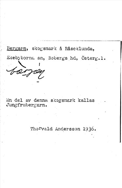 Bild på arkivkortet för arkivposten Bergarn
