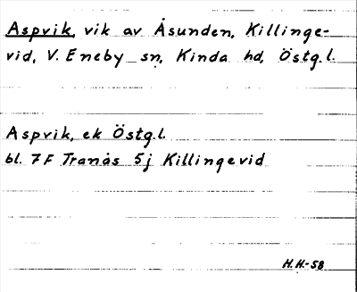Bild på arkivkortet för arkivposten Aspvik