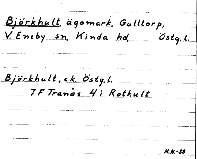 Bild på arkivkortet för arkivposten Björkhult
